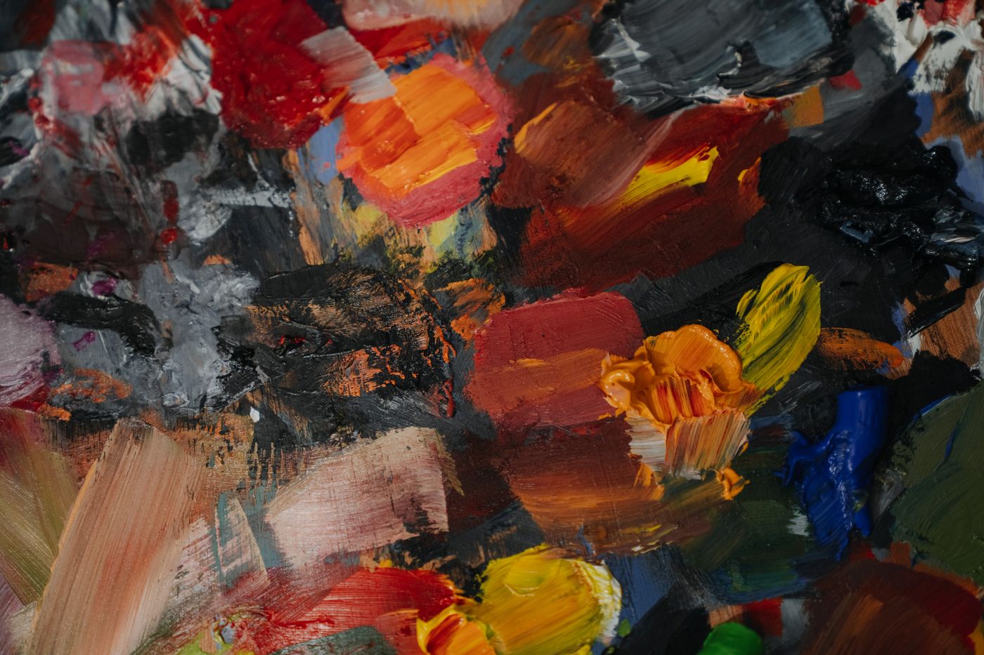 Peinture abstraite aux textures dynamiques